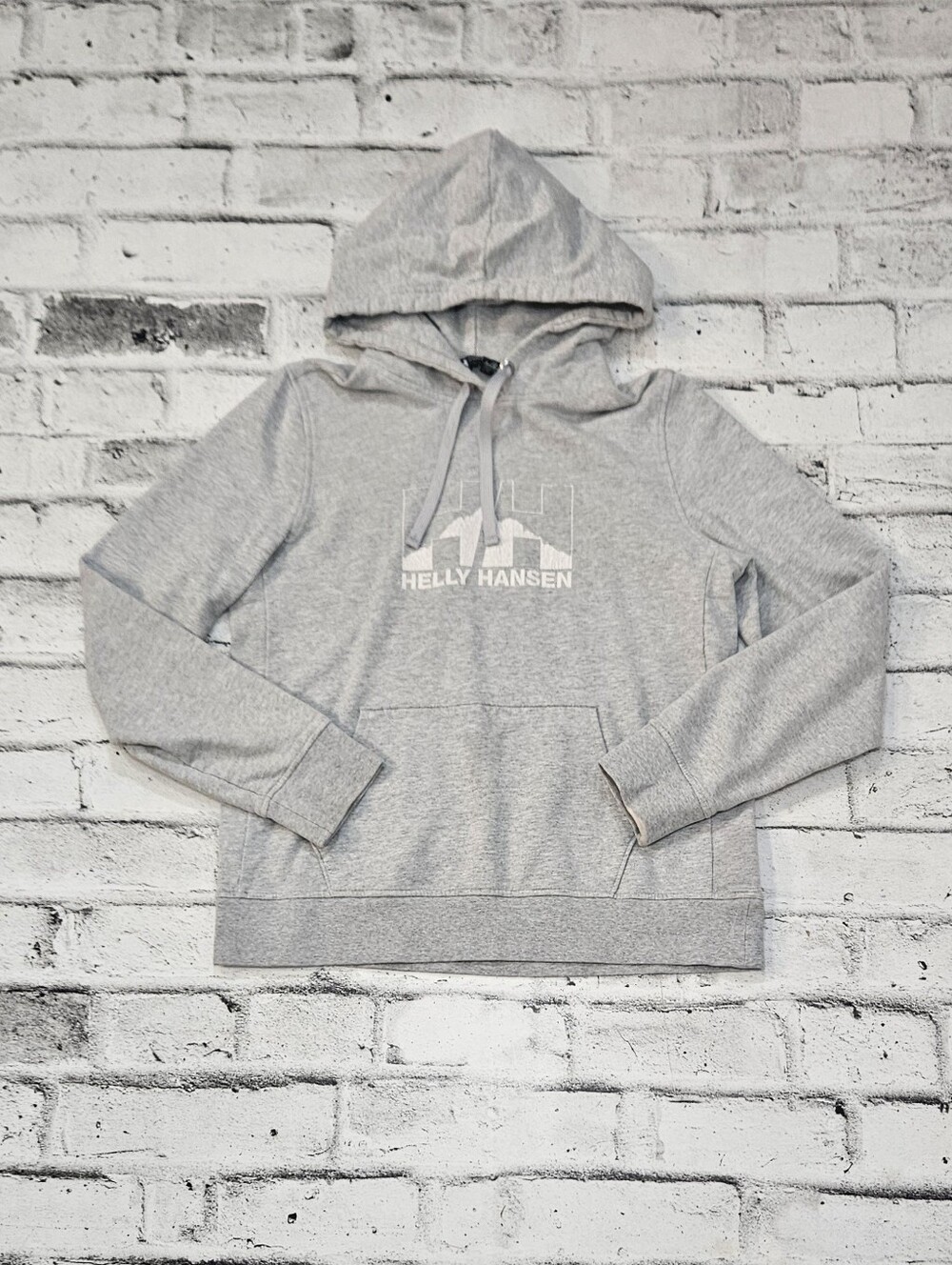 Helly Hansen Womens Logo Pullover Hoodie Gray Regular Fit Size Large